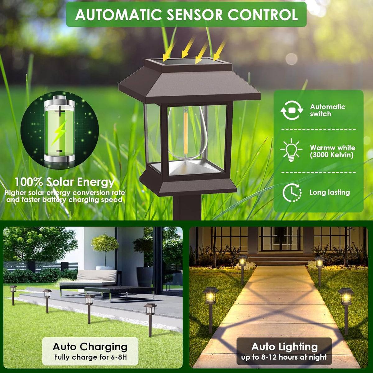 Lampe solaire de jardin
